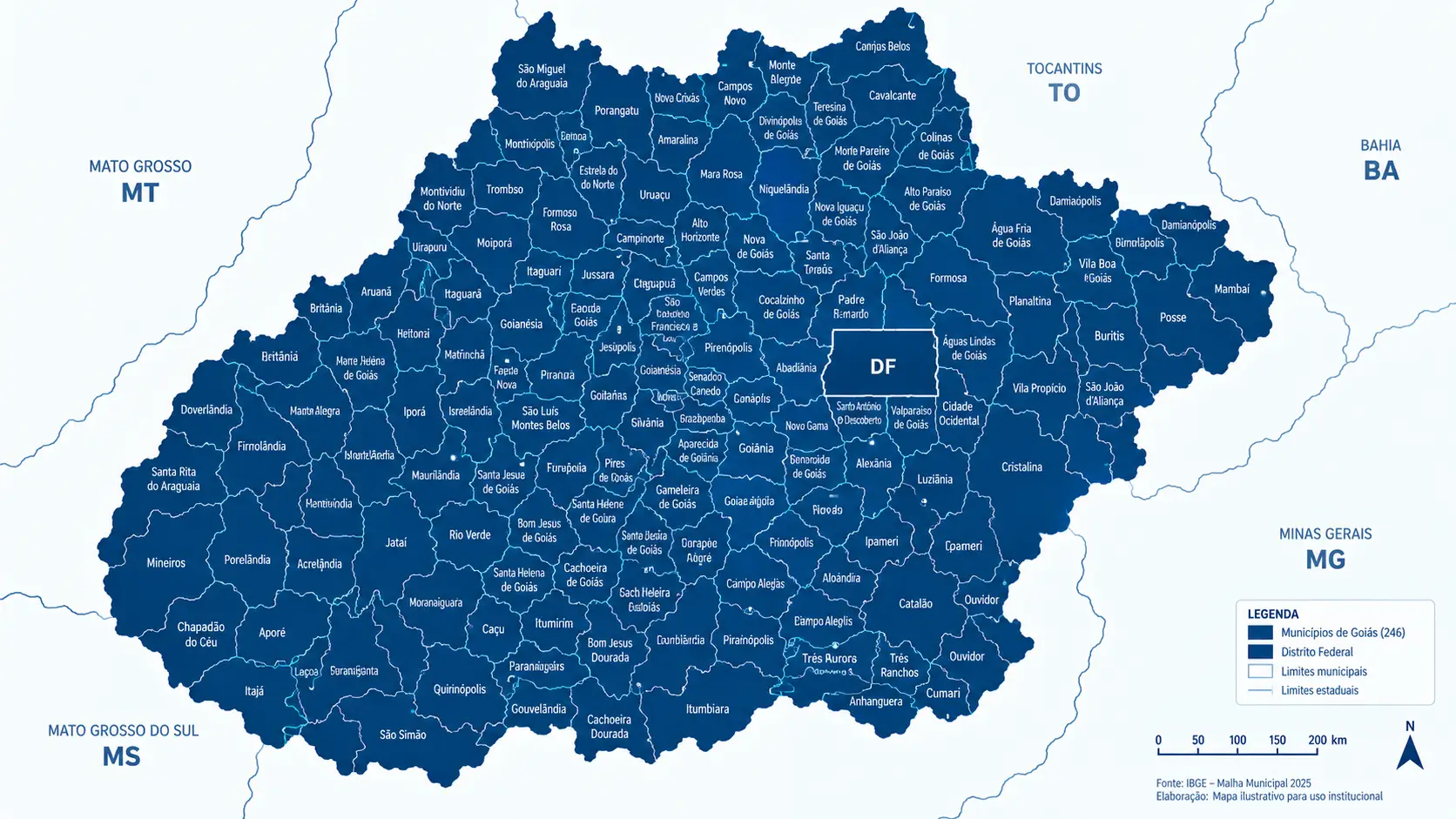 Mapa – DF-GO