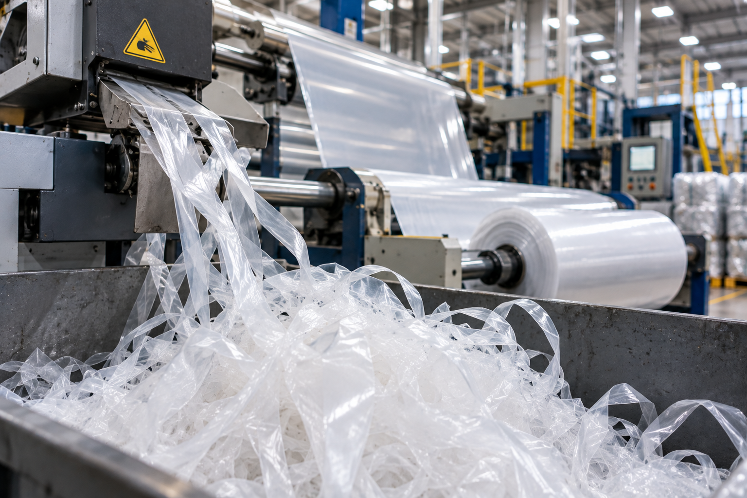 Geração de PEBDL pós-industrial em processo produtivo